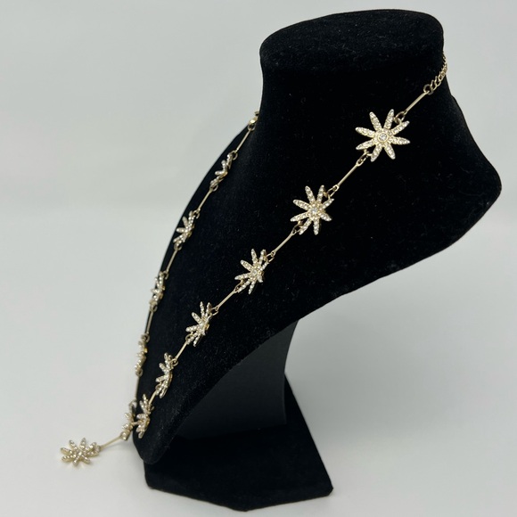 Star Drop Necklace Y Shape Statement Pendant Gold Jewelry Lariat Floral Charm 25 - Picture 4 of 17